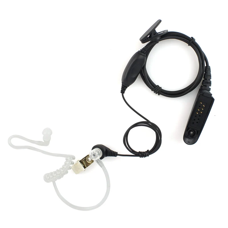 New PTT MIC VOX Covert Acoustic Tube Headset Microphone Mic Earpiece