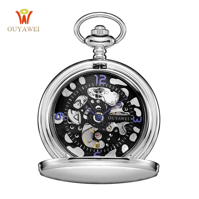 Steampunk Pocket Watch OUYAWEI New Design Luxury Brand Fashion Skeleton Watches Steampunk Pocket Watch OUYAWEI New Design Luxury Brand Fashion Skeleton Watches
