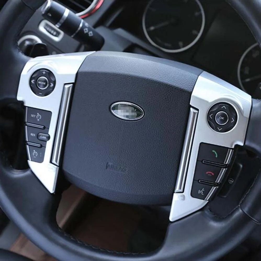 

Multifunction Steering wheel button decorative cover sticker trim for land rover discovery 4 LR4 range rover sport freelander 2