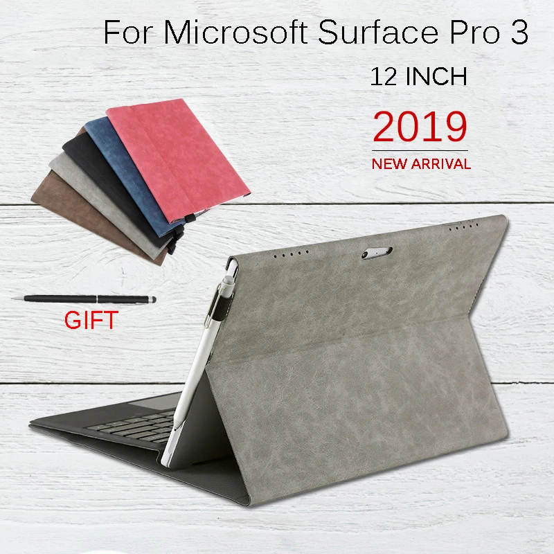 

Tablet Case for Microsoft Surface Pro 3 Multi-Angle Stand Cover Portable Protective Shell Compatible with Original Keyboard