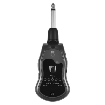 

Portable Guitar Effectors Effect Pedal Synthesizer With 5 Effects(Reverb/Chorus/Flanger/Overdrive/Wow Wah) Built-In Rechargeab
