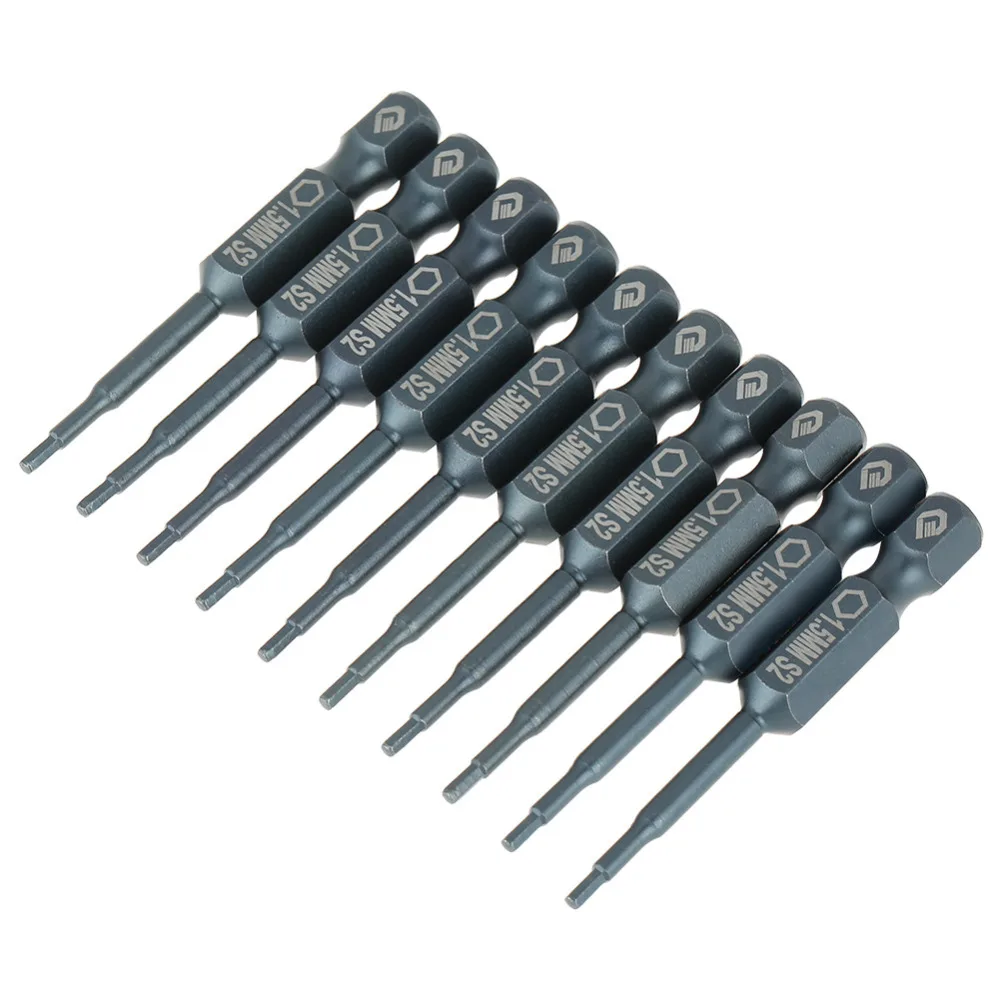 Wholesale 10Pcs/Lot 1/4inch Hex Shank Screwdriver Bit 50mm S2 Alloy