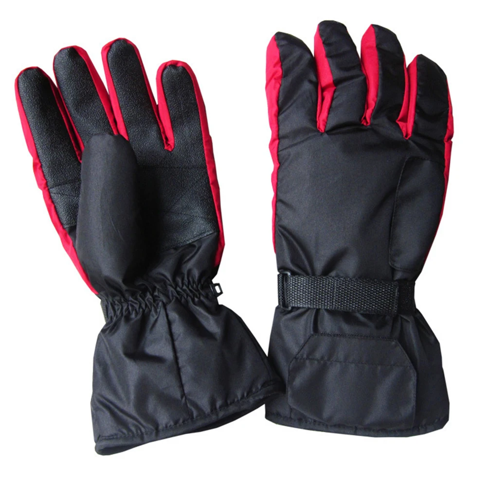 1 пара водонепроницаемые перчатки с подогревом на батарейках для мотоцикла, охоты, лыжного спорта, зимние теплые перчатки, велосипедные перчатки(без батареи