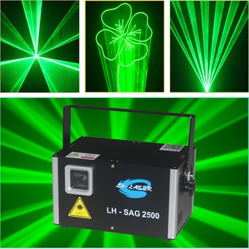 

Sound Activated 2500 MW Green Animated ILDA Laser Light With SD Card For DJ Home Party