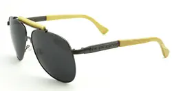 Из нержавеющей стали, в стиле ретро и деревянные бамбуковые солнцезащитные очки круглая металлическая оправа очки 4 цвета Бесплатная