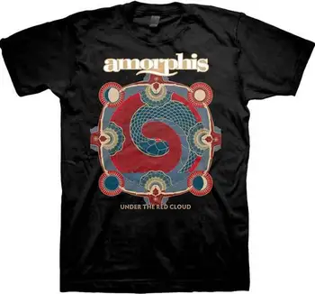 

Casual Pile Of Pile Collar Pleated T Shirt Amorphis Under The Red Cloud Men T Shirt