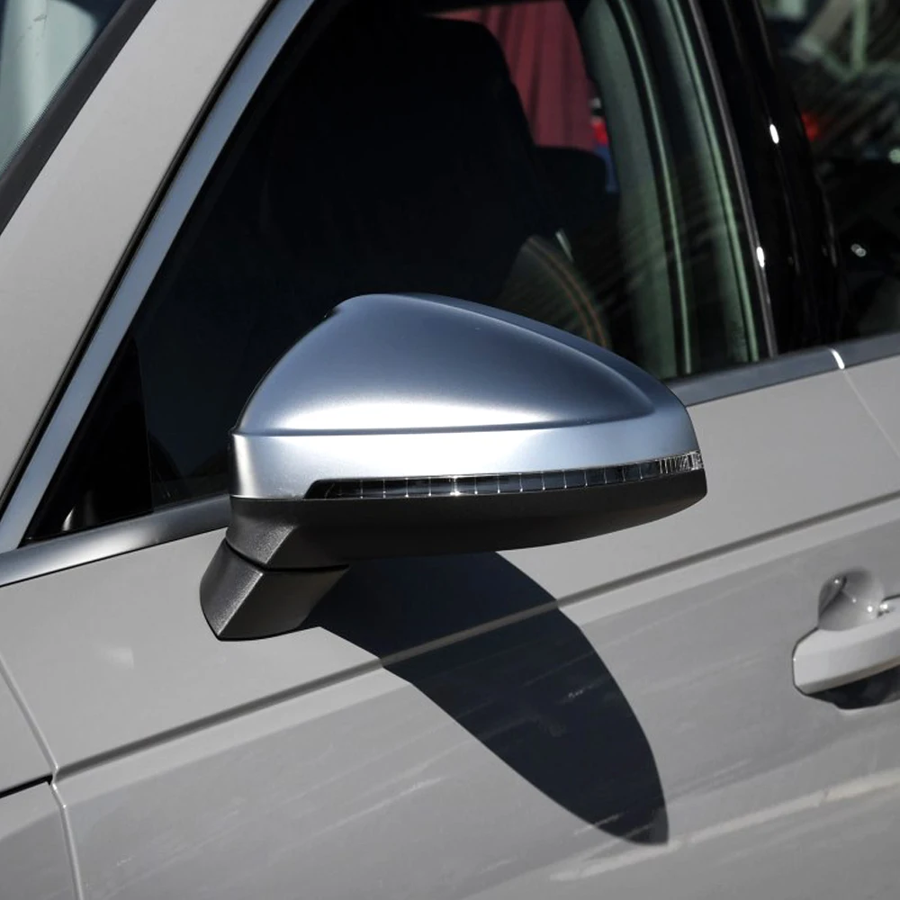 

For Audi 2017 A4 A5 B9 allroad Quattro S4 S5 Side Wing Mirror Caps fit Audi Mirror Covers Silver Matte Chrome 2018