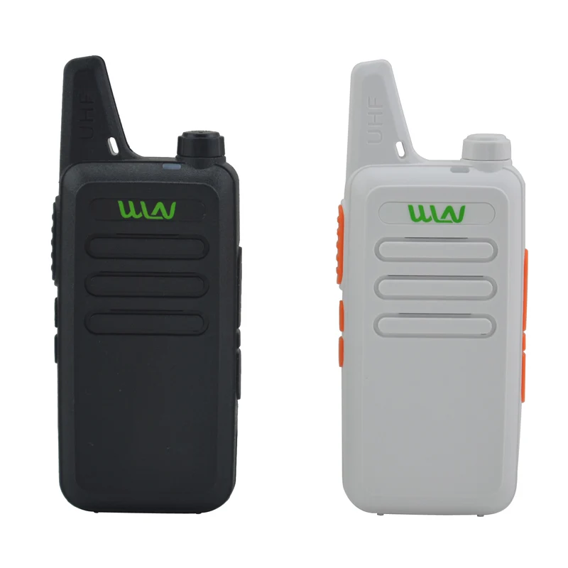 2pcs x WLN KD-C1 Black / White 16 Channel Ultra-thin mini Walkie Talkie UHF 400-470 MHz Ham Radio