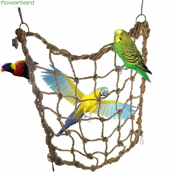 

Parrot Climbing Net Small Pet Hamster Squirrel Weaving Swing Hammock Hanging Toy Climbing Ladder Net Toys for Parrots