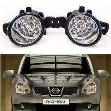 For Nissan Qashqai 2007-2012 Car styling CCC E2 3000-1WK LED Fog Lamps DRL Lights 1set