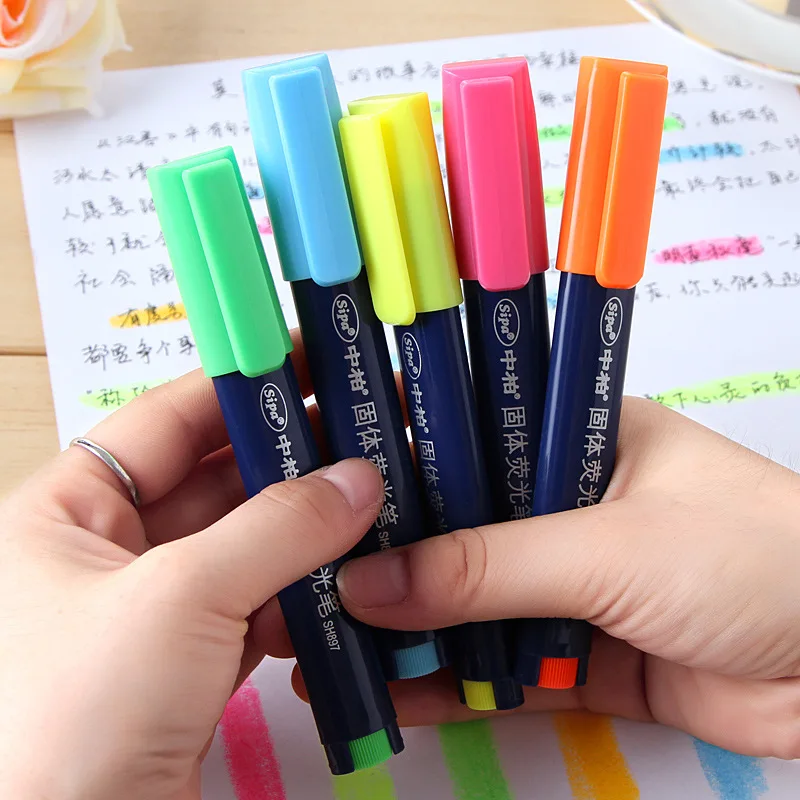 25 pcs/Lot Color Highlighter pen Crayon stick drawing painting marker