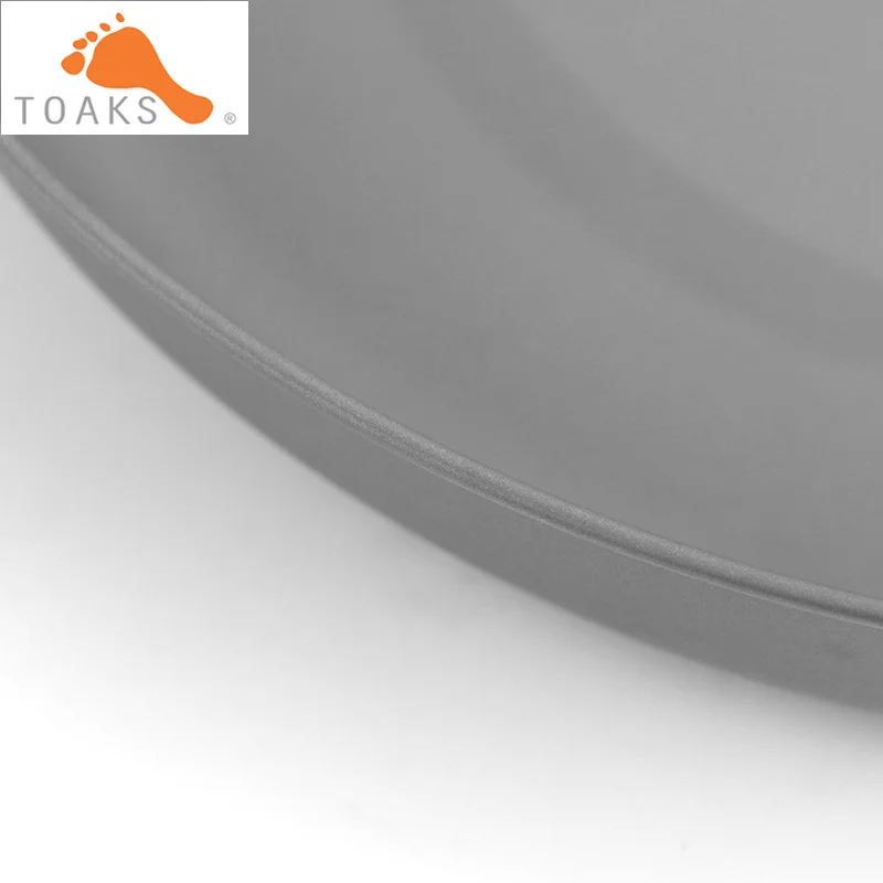 TOAKS PLT-190 ultraligero de placa de titanio de Camping al aire libre de utensilios de cocina platos respetuoso del medio ambiente utensilios de cocina vajilla bandeja 61g D190mm