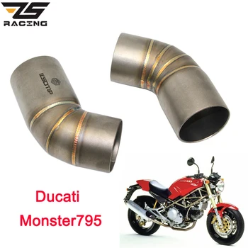 

ZS Racing 2Pcs/set Motorycle Middle Pipe Link Pipe For Ducati 795/796 Without Exhaust