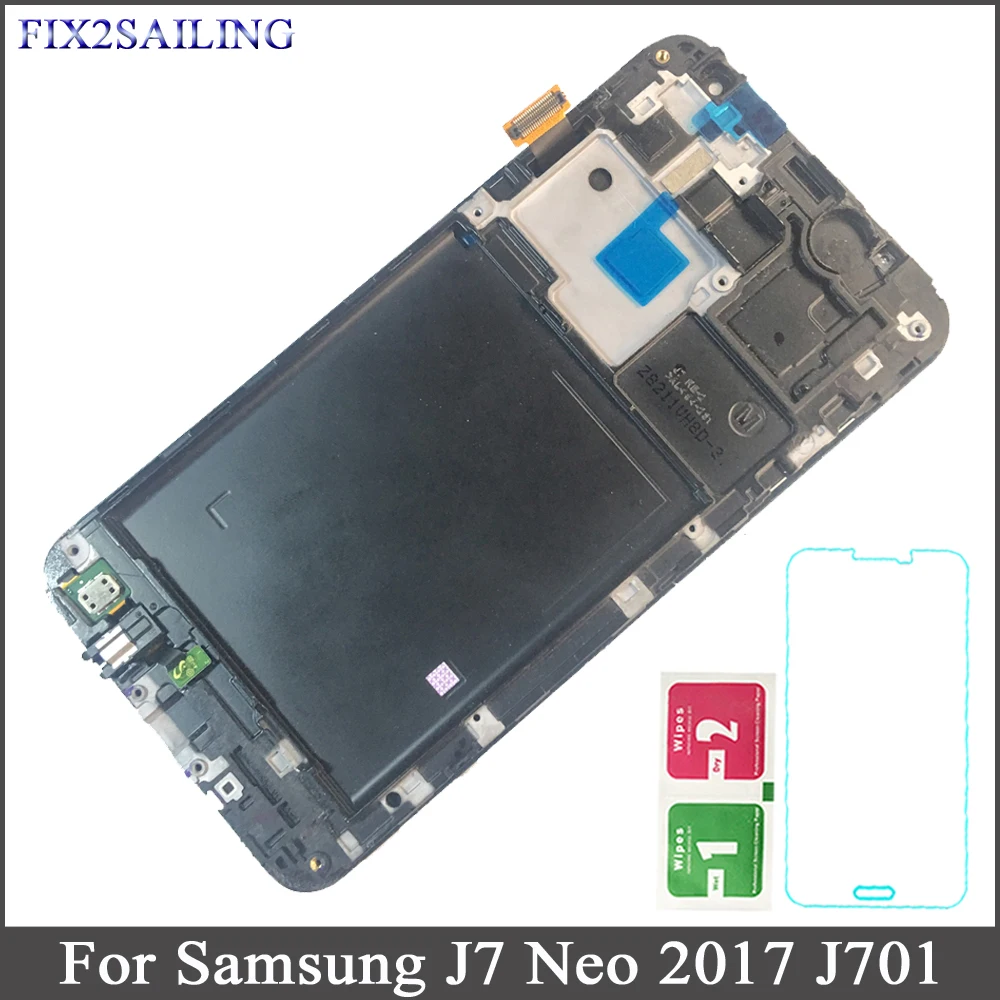 

For Samsung Galaxy J7 Neo 2017 J701 LCD Display Touch Screen Digitizer Assembly Frame J7 Neo J701 J701F J701M J701F/DS J701H LCD