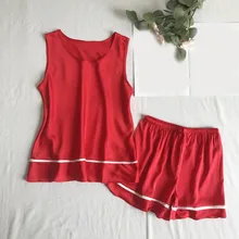 Мода 2 шт Женская сексуальная отделка атласное нижнее белье Babydoll ночная рубашка пижамный комплект шорты комплект одежды