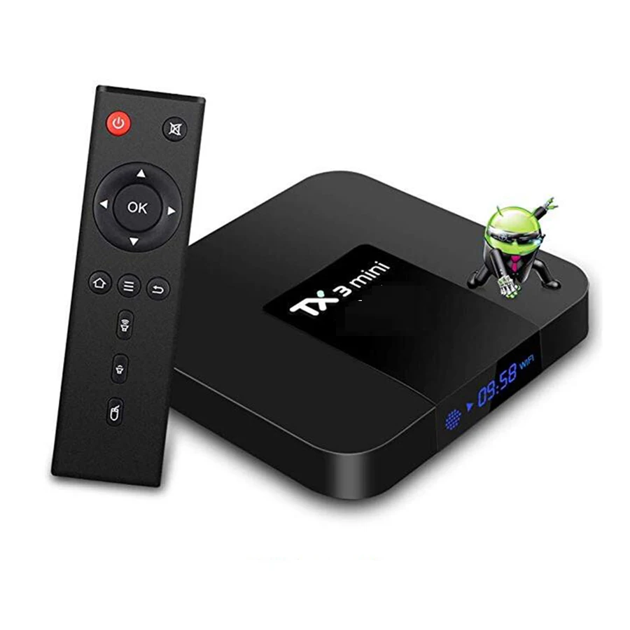 

TX3 mini 2GB 16GB Smart TV Box Android 8.1 Amlogic S905W Quad Core 64 Bits WiFi 4K H.265 Media Player IPTV Europe Set Top Box