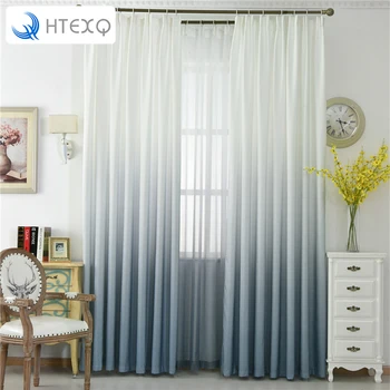 

HTEXQ Window Gradient Curtain Living Room Modern Home Goods Window Treatments Polyester Printed 3d Curtains For Bedroom