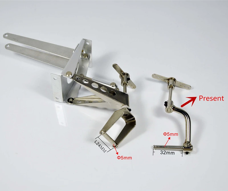 

Fixed wing RC Airplane Model Tail wheel Rack System Landing Gear Metal Rise shrinkage For 50-100CC Plane