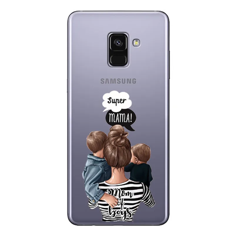 Moda черный коричневый Mae Do Bebe Da Menina Do Cabelo Rainha 01 чехол для samsung S6 7 8 9 Plus Mulher для девочек Tampa Do Telefone - Цвет: TPU