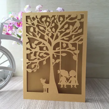 

20pcs wedding party invitaiton card wedding place cards latest invitation Greeting Blessing Card Children Birthday Card