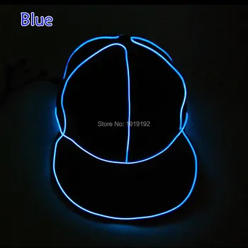 

Free shipping Glowing hat hat female LED clothing Neon Terror EL Cap Cold light Festival Party dance Carnival Boy Hat