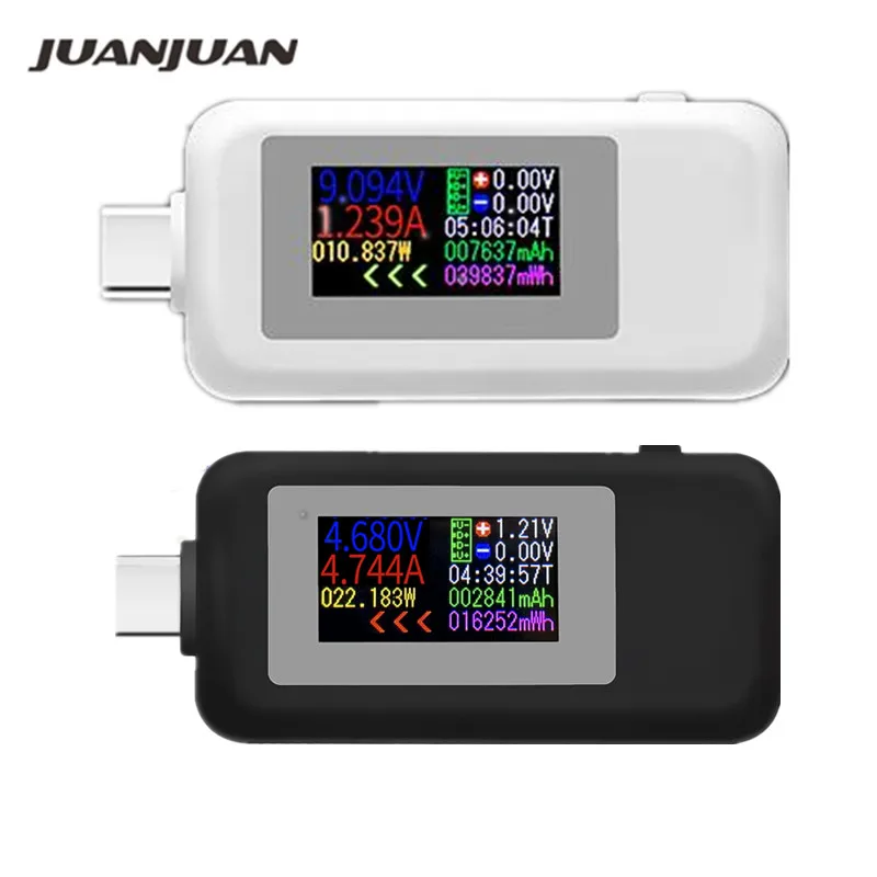 Тестер с цветным дисплеем USB Type-C 0-5 А ток 4-30 в напряжение Цифровой коннектор