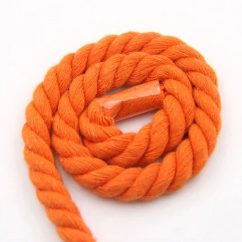 Хлопок 10 метров 3 акции скрученные хлопковые Шнуры 10 мм DIY ремесло декоративная веревка хлопок шнур для сумки шнурок 20 цветов - Цвет: Orange