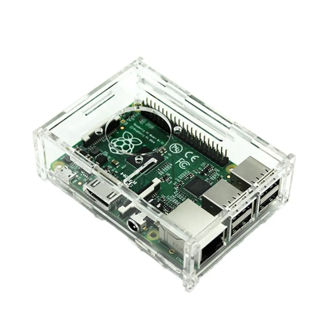 Raspberry Pie 3b + тип 1 ГБ акриловый прозрачный чехол с теплоотводным корпусом оболочка
