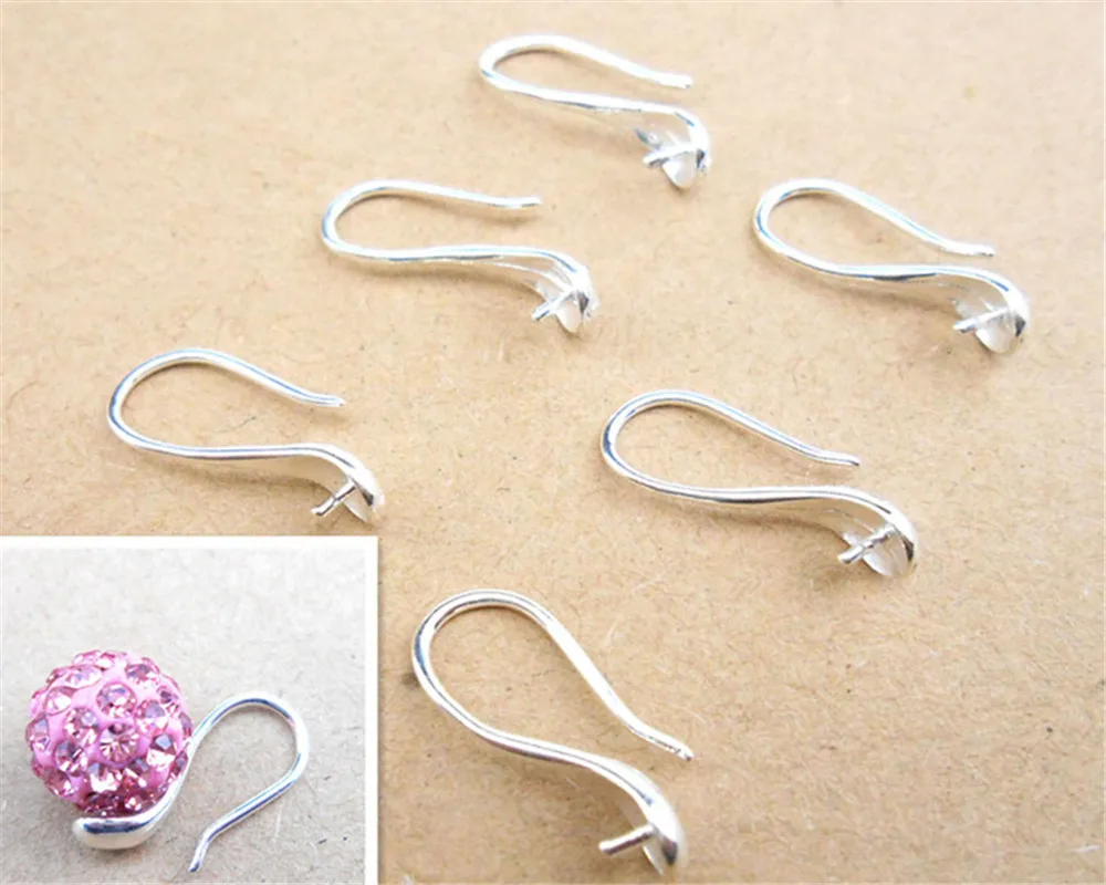 10PCS Fine Jewellery Components Genuine 925 Sterling Silver Handmade Beadings Findings Earring Hooks Leverback Earwire Fittings | Украшения