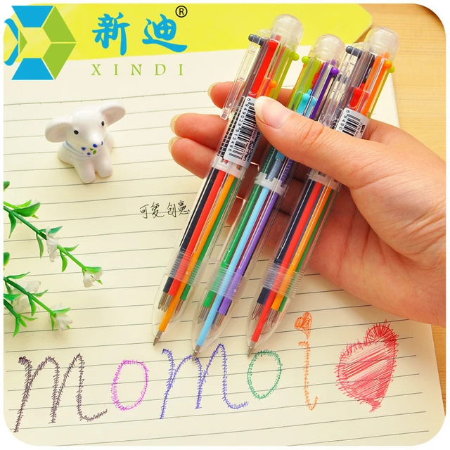 XINDI 6 Refills Colors Cute Kawaii Multicolor Pens Multifunction