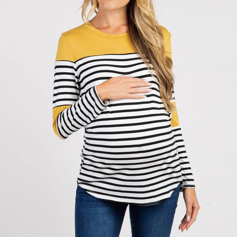 Women Fashion Casual Loose Blouse Shirts Woman Long Sleeve Striped O-Neck Blouse Shirt Wide Tops Femme Blusas Autumn Shirt Blusa