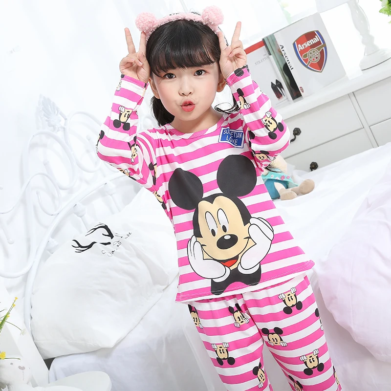 

2018 Fashion Autumn Winter Children Pajamas Long Sleeve Cartoon Sleepwear Kid Catamite Girl Clothes Cute Children's Pyjamas Boy