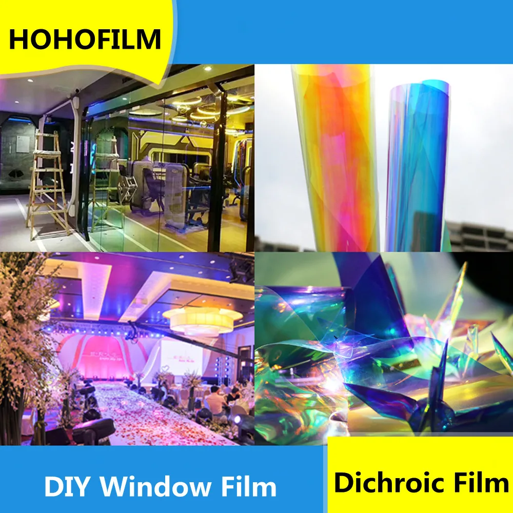 Rainbow Color Iridescent Window/Acrylic Sticker Film for Glass Window Sticker Decorative UV Proof Film A4/50cm/100cm/200cm/300cm