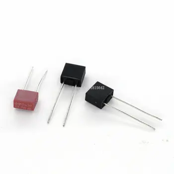 

20PCS Square Fuse 1A 250V 392 Plastic Fuse T1A LCD TV Power Board Commonly Used Fuses Slow Blow Fuse 2 Pins