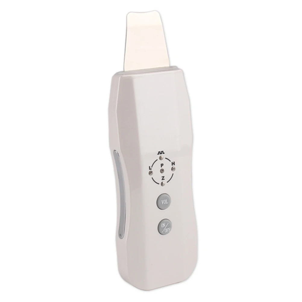 

Facial Scrubber Skin Scrubber Ultrasonic Spatula Blackhead Cutin Remover Pimple Extractor (White)