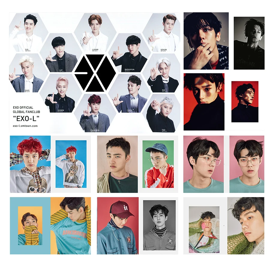 EXO Posters XIUMIN,BAEKHYUN,CHANYEOL,SEHUN,SUHO,LAY,CHEN,D.O.,KAI Posters Clear Picture For EXO's fans