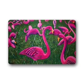 

Machine-washable Door Mat Flamingo Indoor/Outdoor Decor Rug Doormat