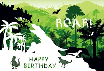 

Photography backdrop dinosaur party original forest fantastic children birthday customize photo backdrop photocall photobooth