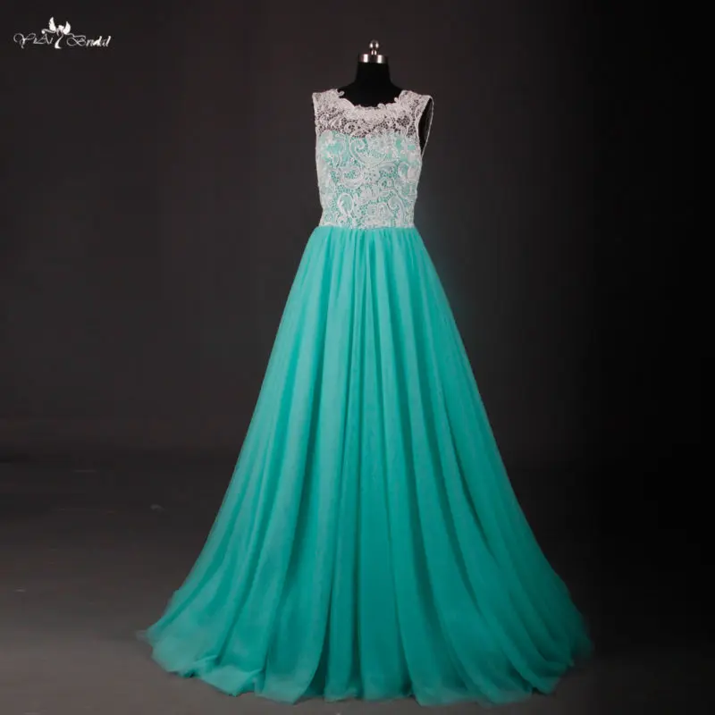 white and green prom dress