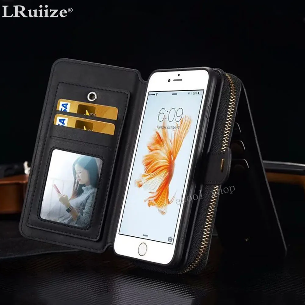 bilder für Multifunktionsmappe leder case für samsung s8 s7s6/s5s4/rand für iphone reißverschluss geldbörse pouch phone cases dame mann handtasche abdeckung bilder für Multifunktionsmappe leder case für samsung s8 s7s6/s5s4/rand für iphone reißverschluss geldbörse pouch phone cases dame mann handtasche abdeckung