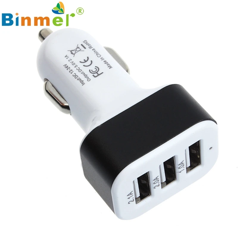 Автомобильное Универсальное зарядное устройство USB 12 в 24 В до 5 с 3 портами для