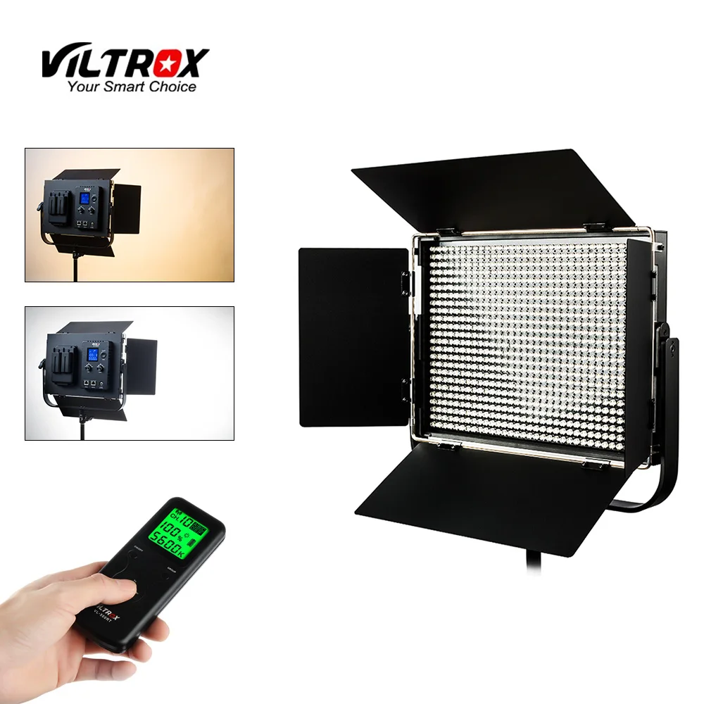 

Viltrox VL-D60T Studio Video LED Light Lamp Bi-color 3300~5600k Slim Metal Adjustable brightness 2.4GHz Wireless remote control