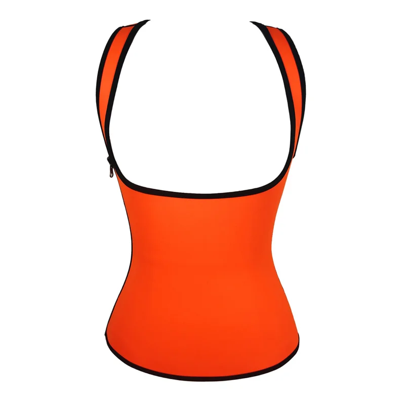 Новая Сексуальная молния потоотделение неопрена Талия корректирующий корсет контроль Женщины Талия Bodycon Корсеты фиксирующая, для похудения корсет, пояс для похудения XXL - Цвет: Orange