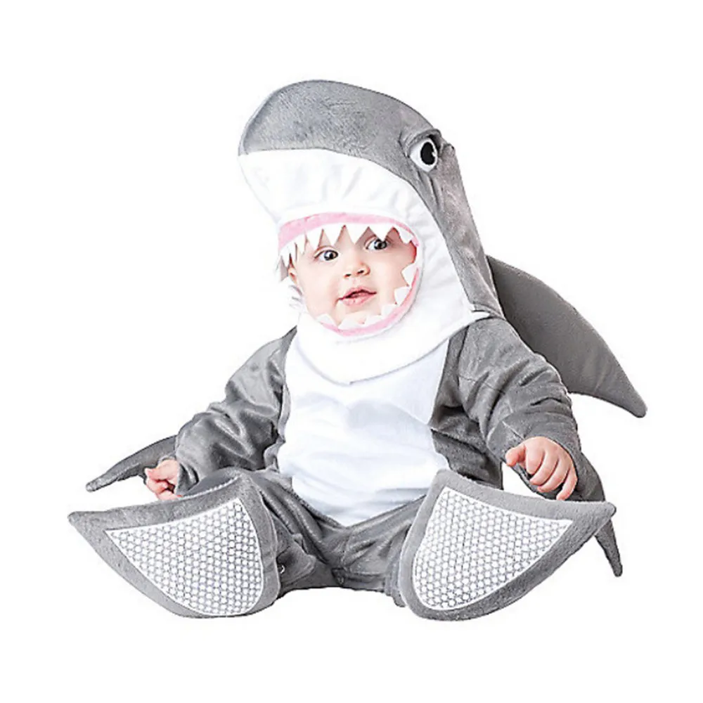 Boys girls Christmas Halloween  shark Costumes Infant Baby Girls Rompers Jumpsuits Animal Cosplay Toddlers Clothes