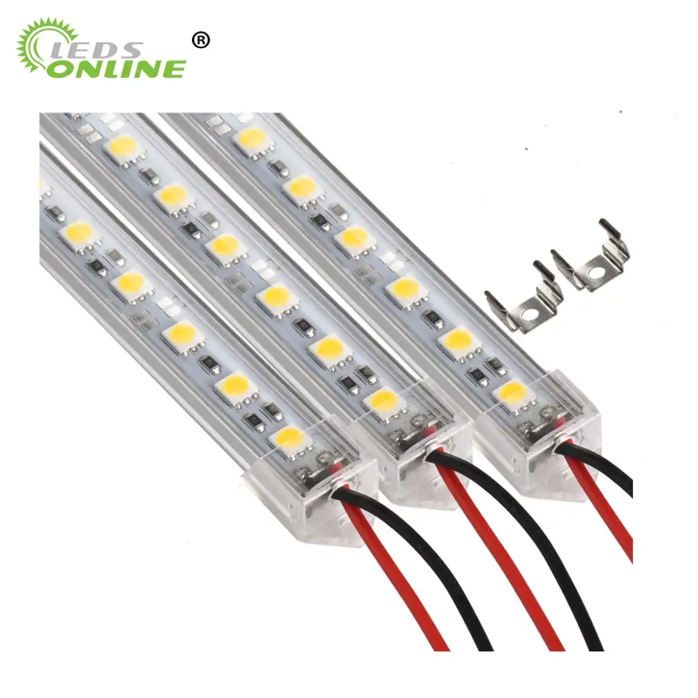 6 шт. 50 см DC 12 В SMD 5050 36 светодиодов u образная жесткая полоска из алюминия с молочно