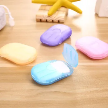 

2 Box Portable Travel Soap Dish Box Case Holder Container Wash Shower Bathroom Outdoor Disposable Soap PaperTravel Hotel Soap