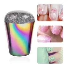 1 pc Colorido Alça de Silicone Batedor Prego Selo Placa Nail Art Polonês Manicure Template DIY Nail Stamping Ferramenta(China)