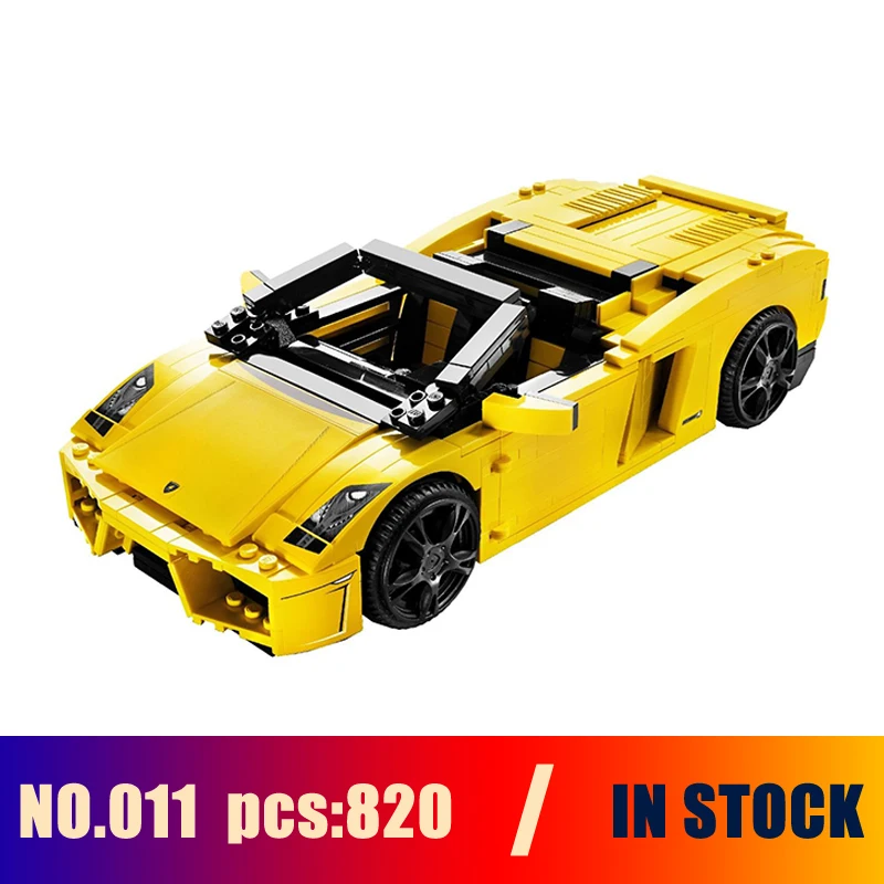 

Yile 011 Gallardo LP 560-4 Building Blocks 1069 technic bricks 8169 action figure stickers car vehicle toys for children