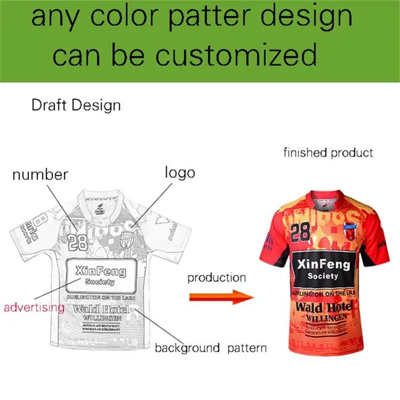 

Soccer uniform sets all over print t shirt football shirt maker Wholesale Custom Design Your Own Rugby Jerseys Shirt football