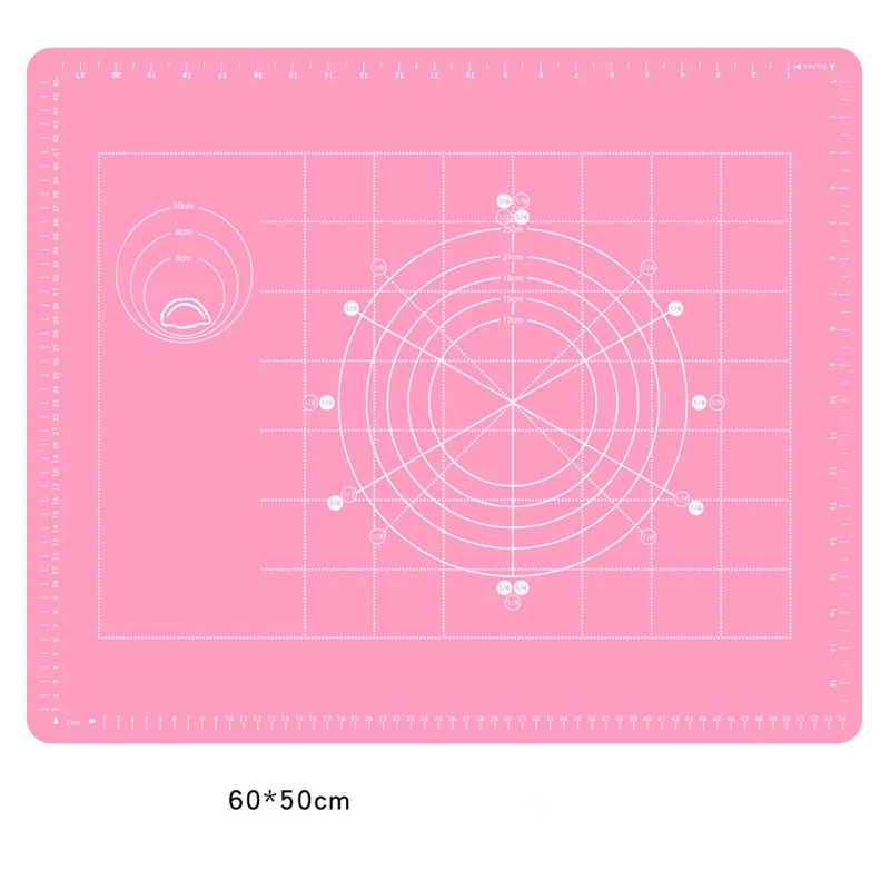 60x50 см Большой размер антипригарный силиконовый коврик для выпечки лист для пиццы держатель для теста Кондитерские Кухонные гаджеты с измерением